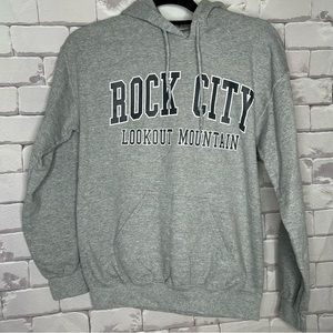 Rock City Lookout Mountain TN Mens Gray Hoodie Sweatshirt Size Small
